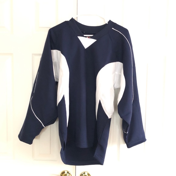 NWT Kamazu Hokey Jersey XS, new with tag, white navy. fit size S as well. - Picture 2 of 4